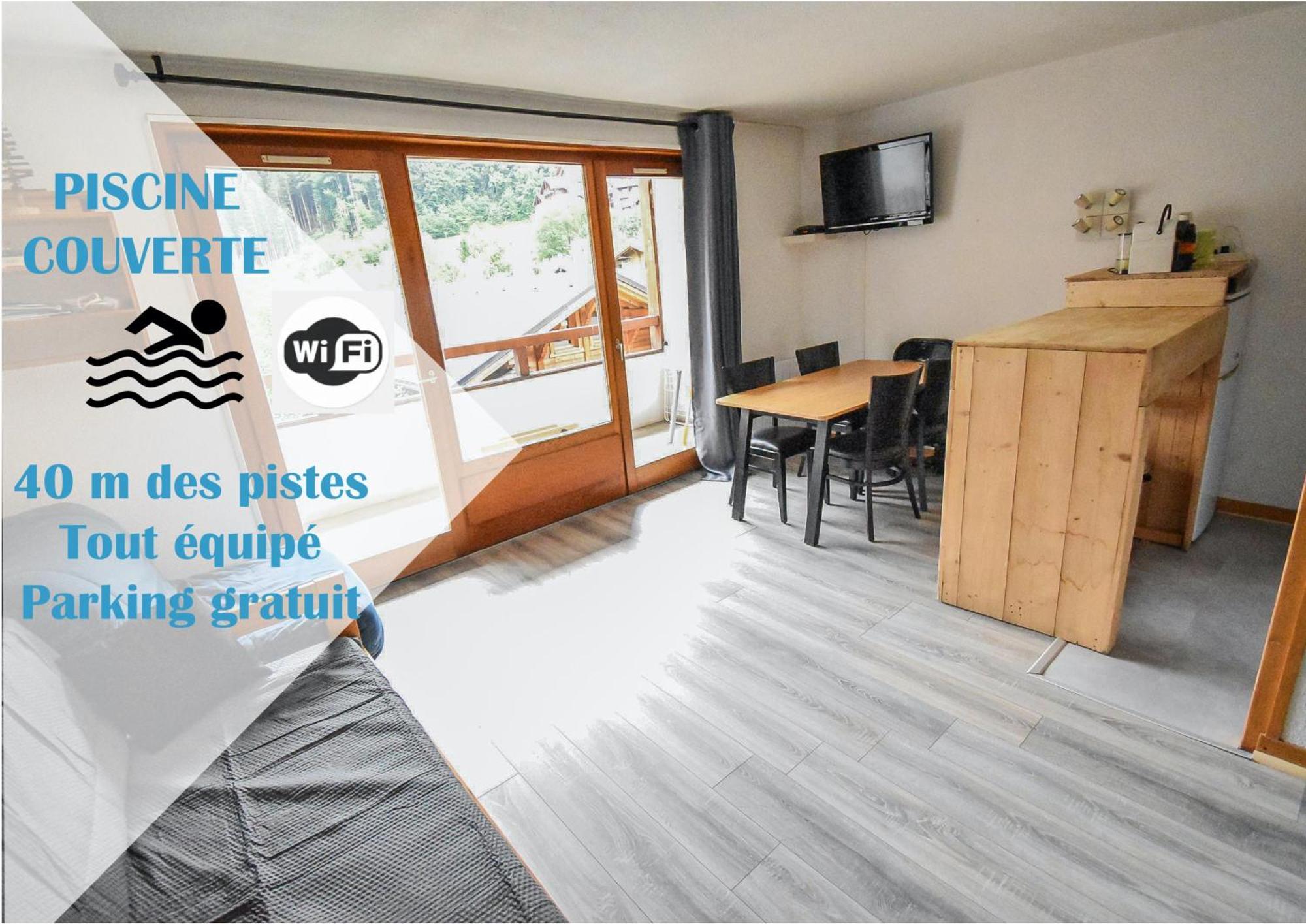 L'Enchalpe, Grand Et Lumineux Studio Avec Coin Montagne 5 Personnes, 60M Des Pistes, Piscine Couverte, Wifi, Grand Balcon Expo Est, Draps Non Compris Saint-Jean-dʼAulps Exterior foto